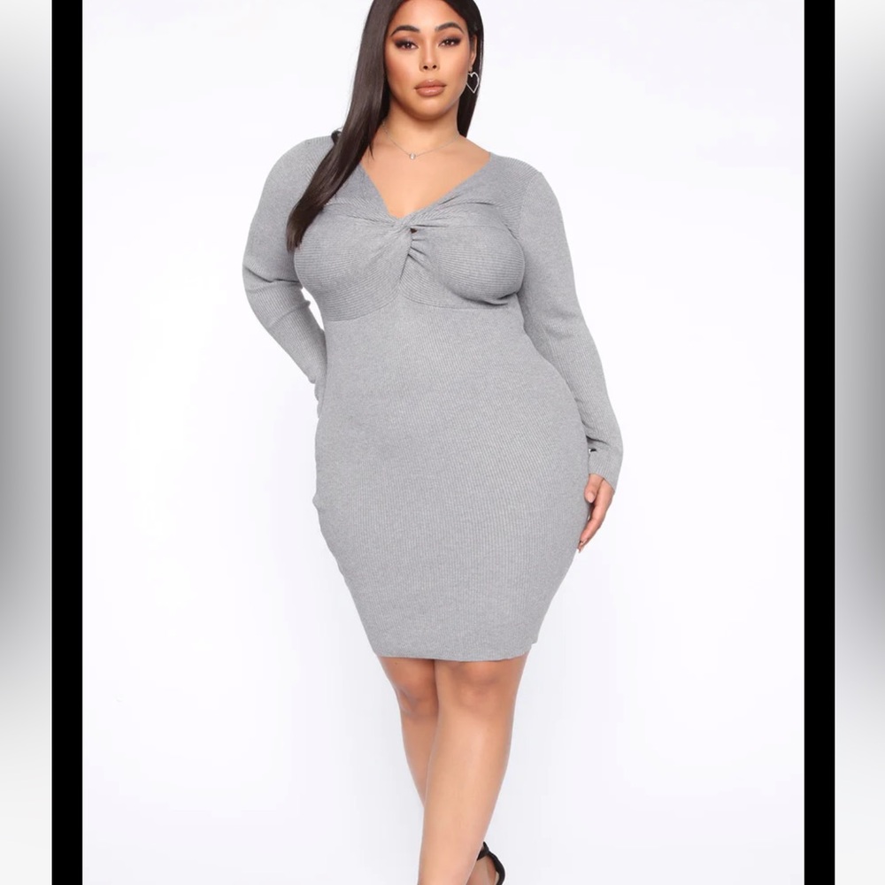 Knot sweater dress